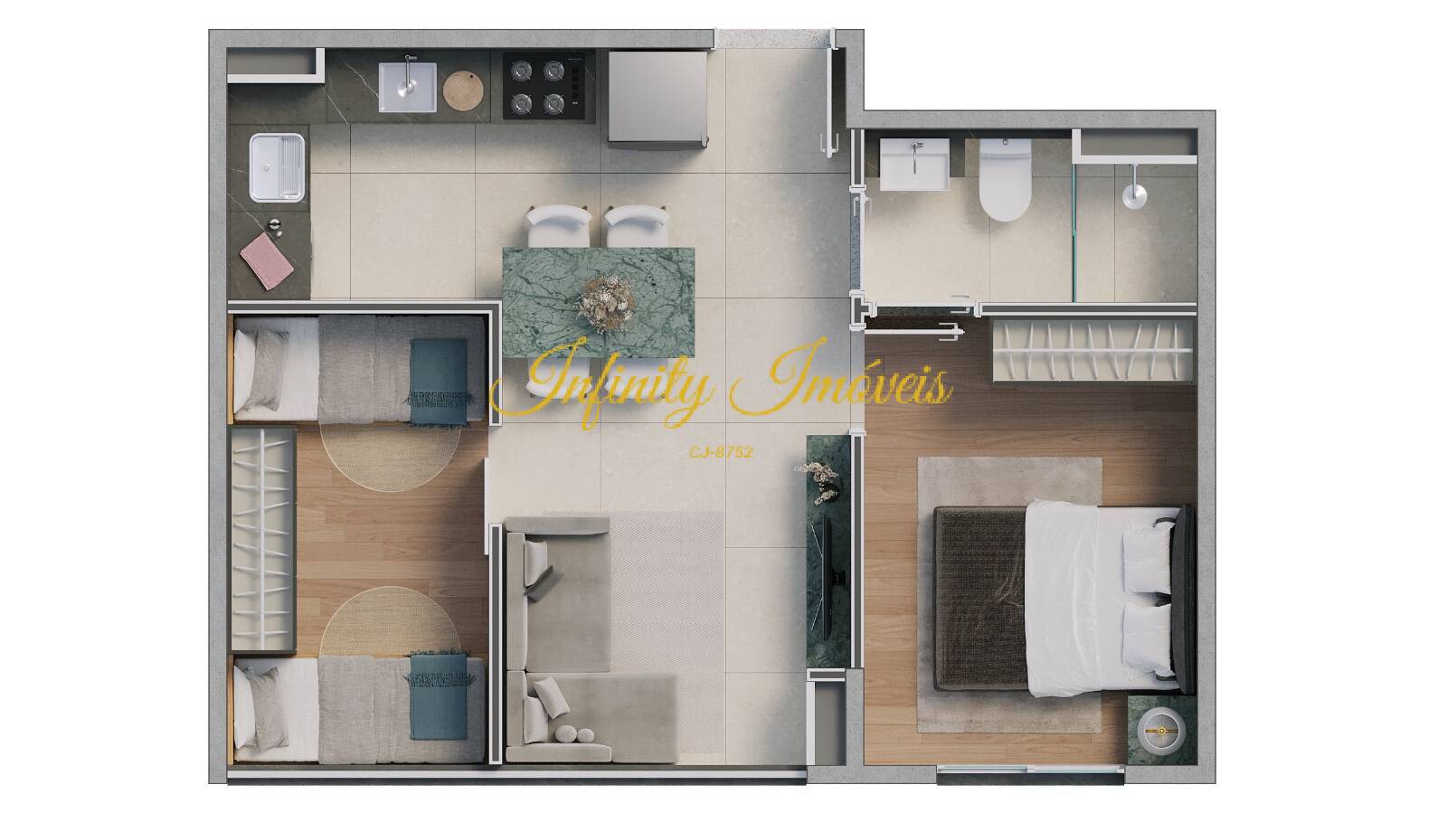 Apartamento, 2 quartos, 46 m² - Foto 42