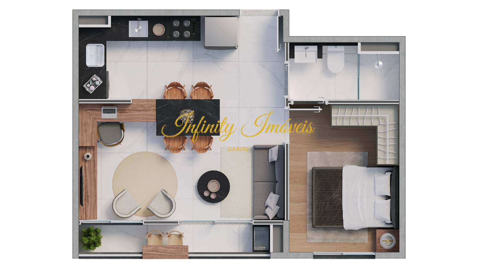 Apartamento, 2 quartos, 46 m² - Foto 46