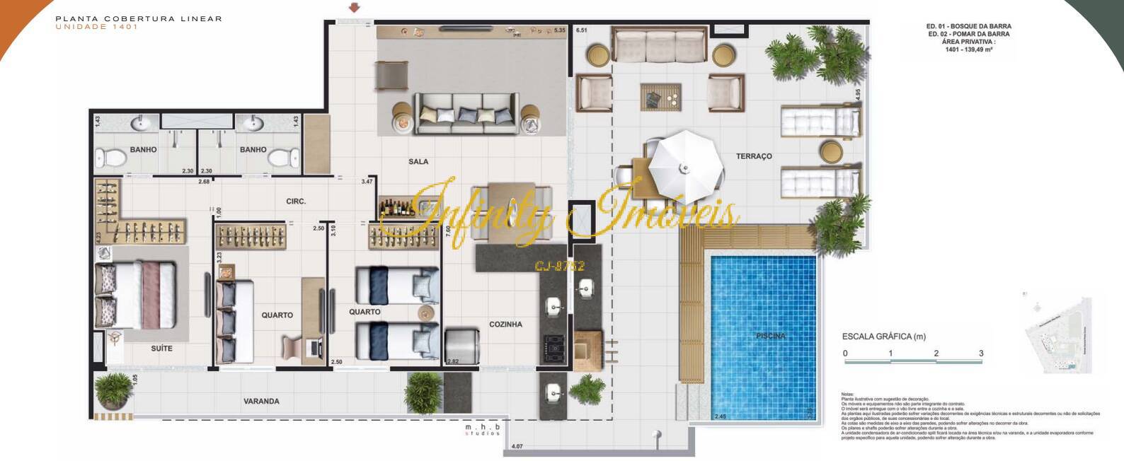 Cobertura, 3 quartos, 154 m² - Foto 28