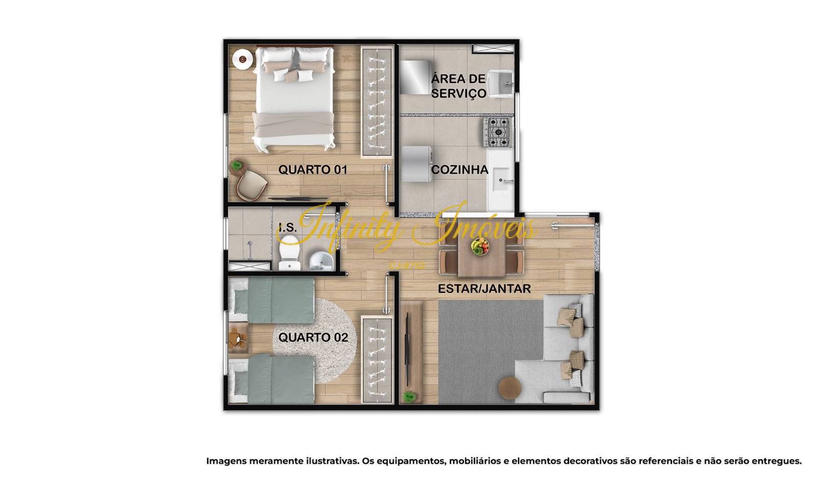 Apartamento, 2 quartos, 43 m² - Foto 12