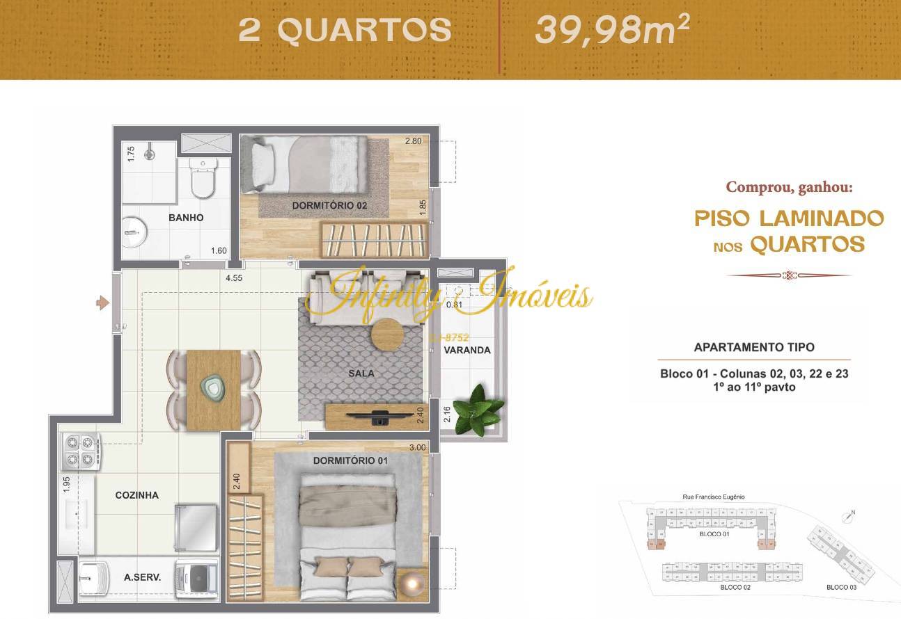 Apartamento, 2 quartos, 39 m² - Foto 27