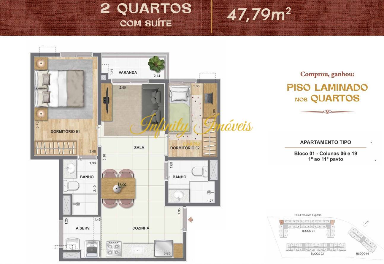 Apartamento, 2 quartos, 39 m² - Foto 22