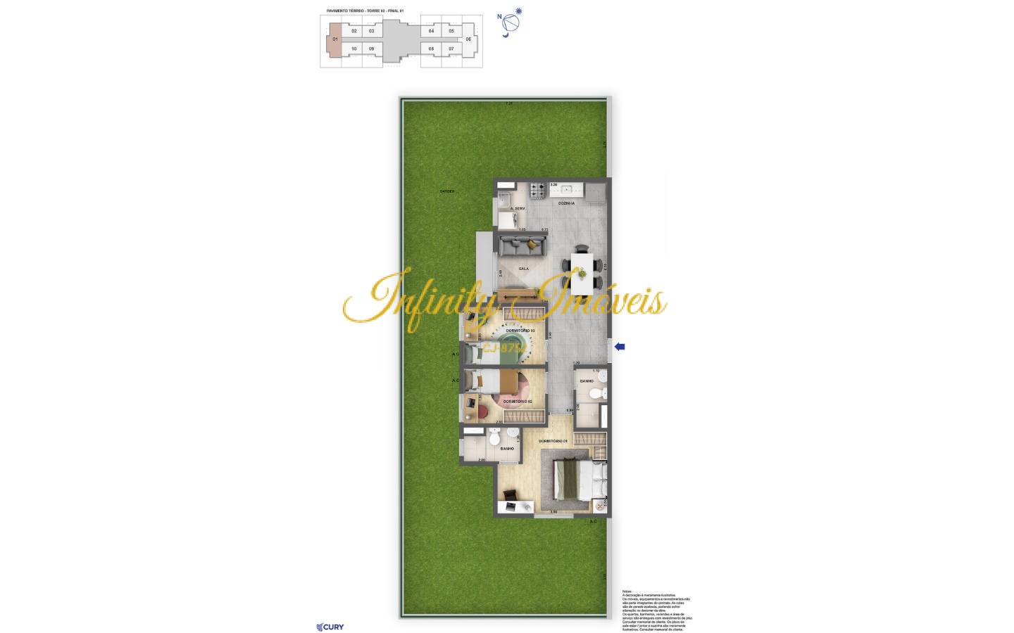 Apartamento, 3 quartos, 59 m² - Foto 19