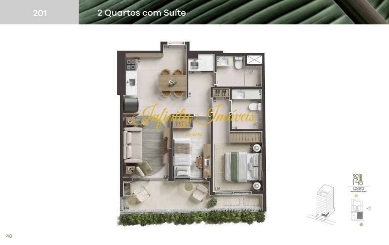 Cobertura, 1 quarto, 44 m² - Foto 19