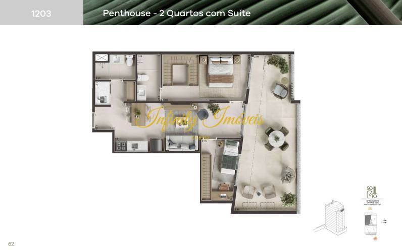 Cobertura, 1 quarto, 44 m² - Foto 18