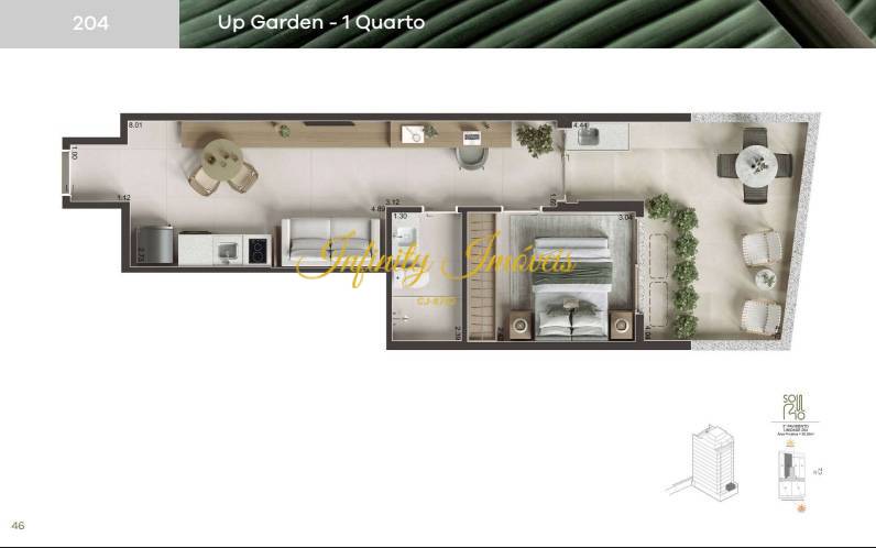 Cobertura, 1 quarto, 44 m² - Foto 27
