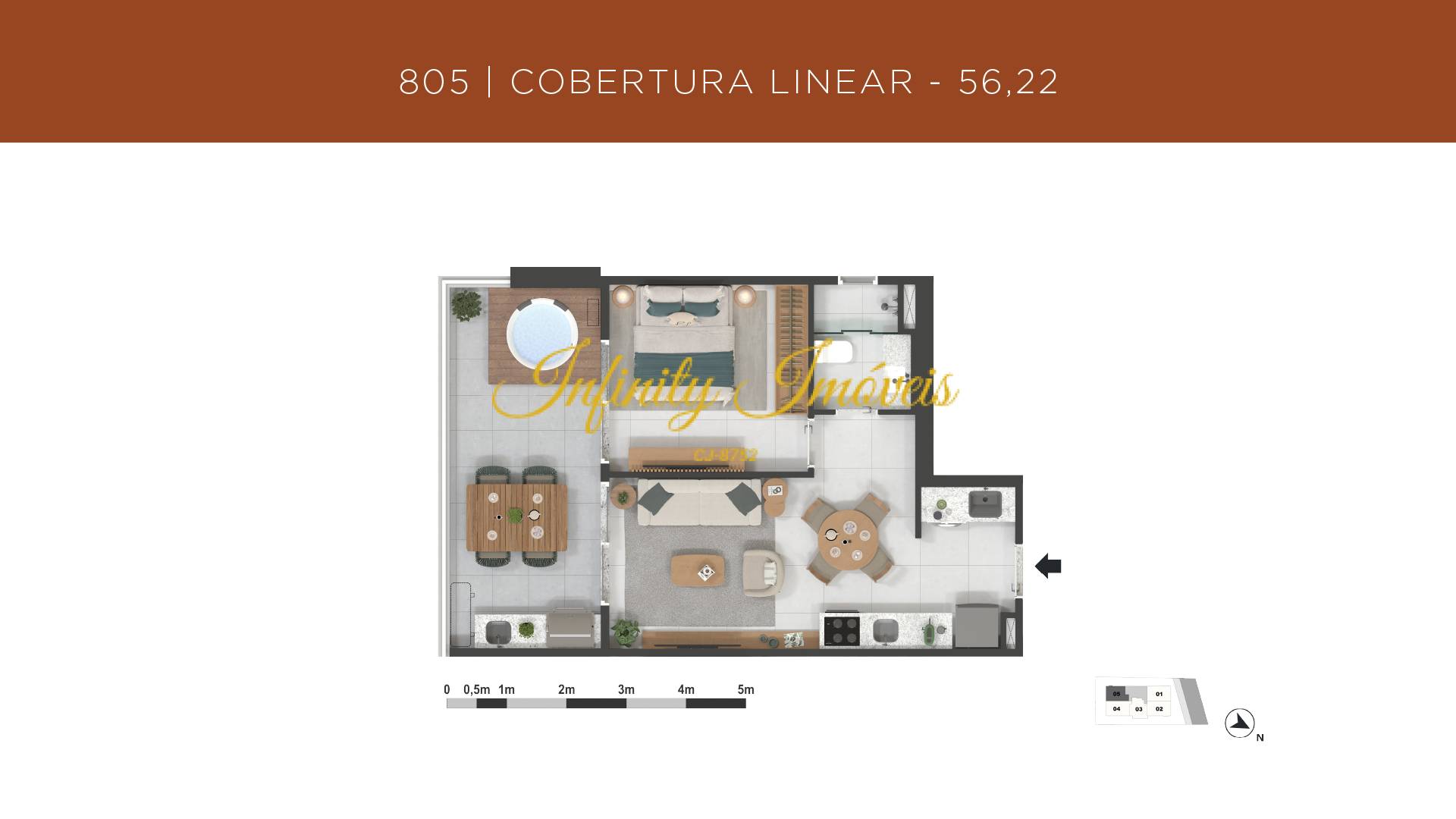 Cobertura, 1 quarto, 56 m² - Foto 15