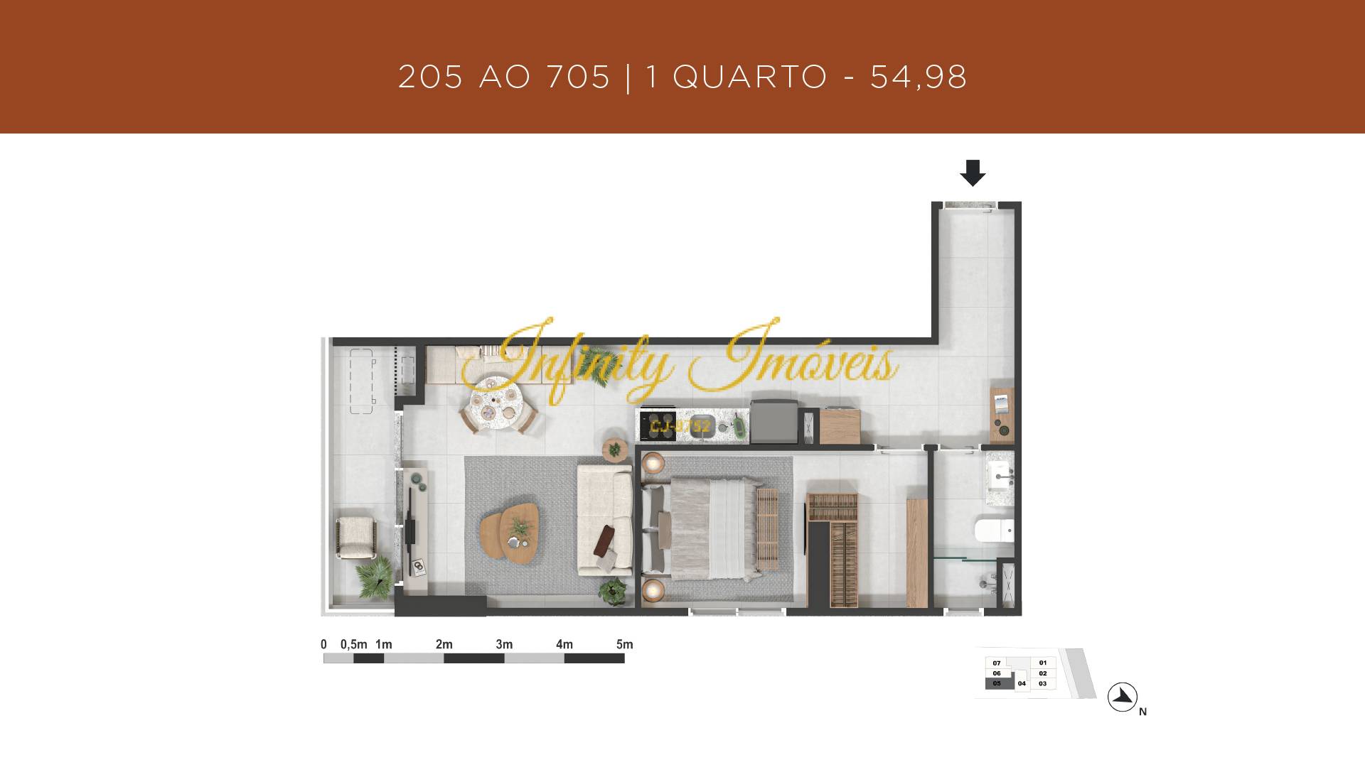 Cobertura, 1 quarto, 56 m² - Foto 21