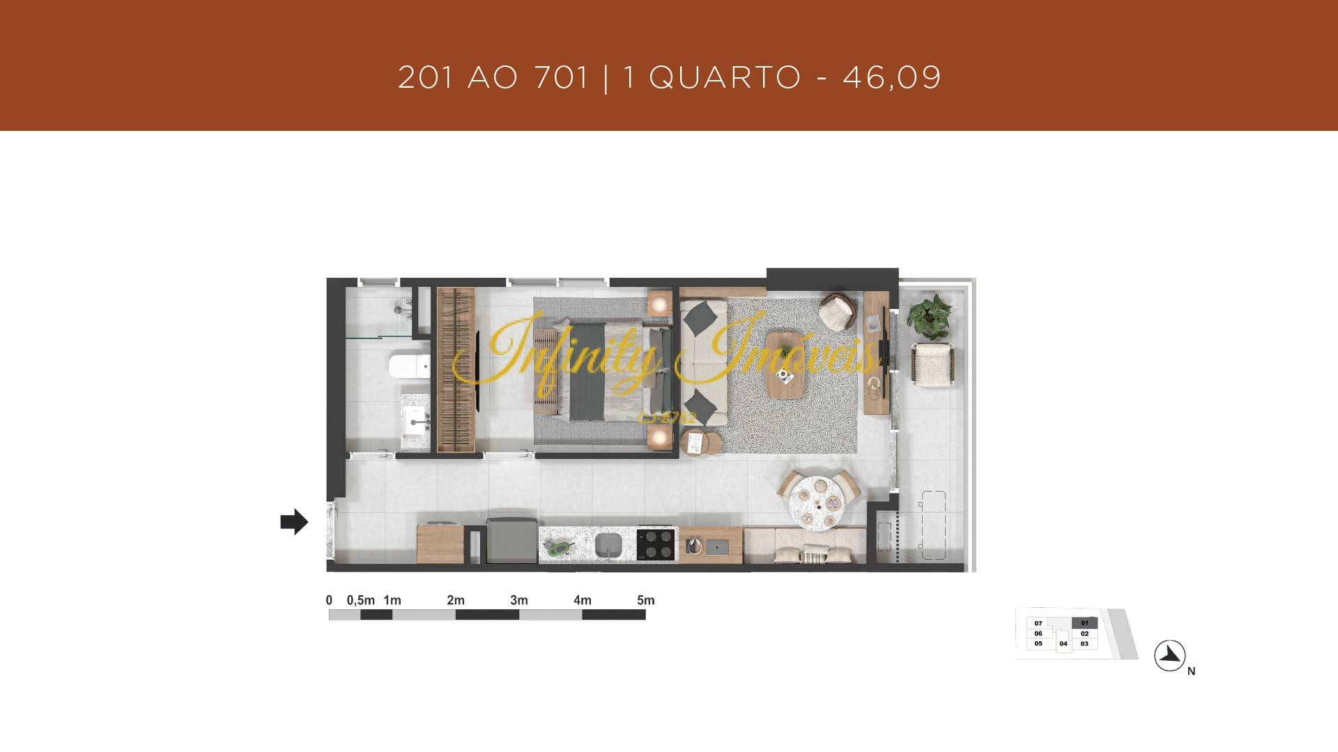 Cobertura, 1 quarto, 56 m² - Foto 22