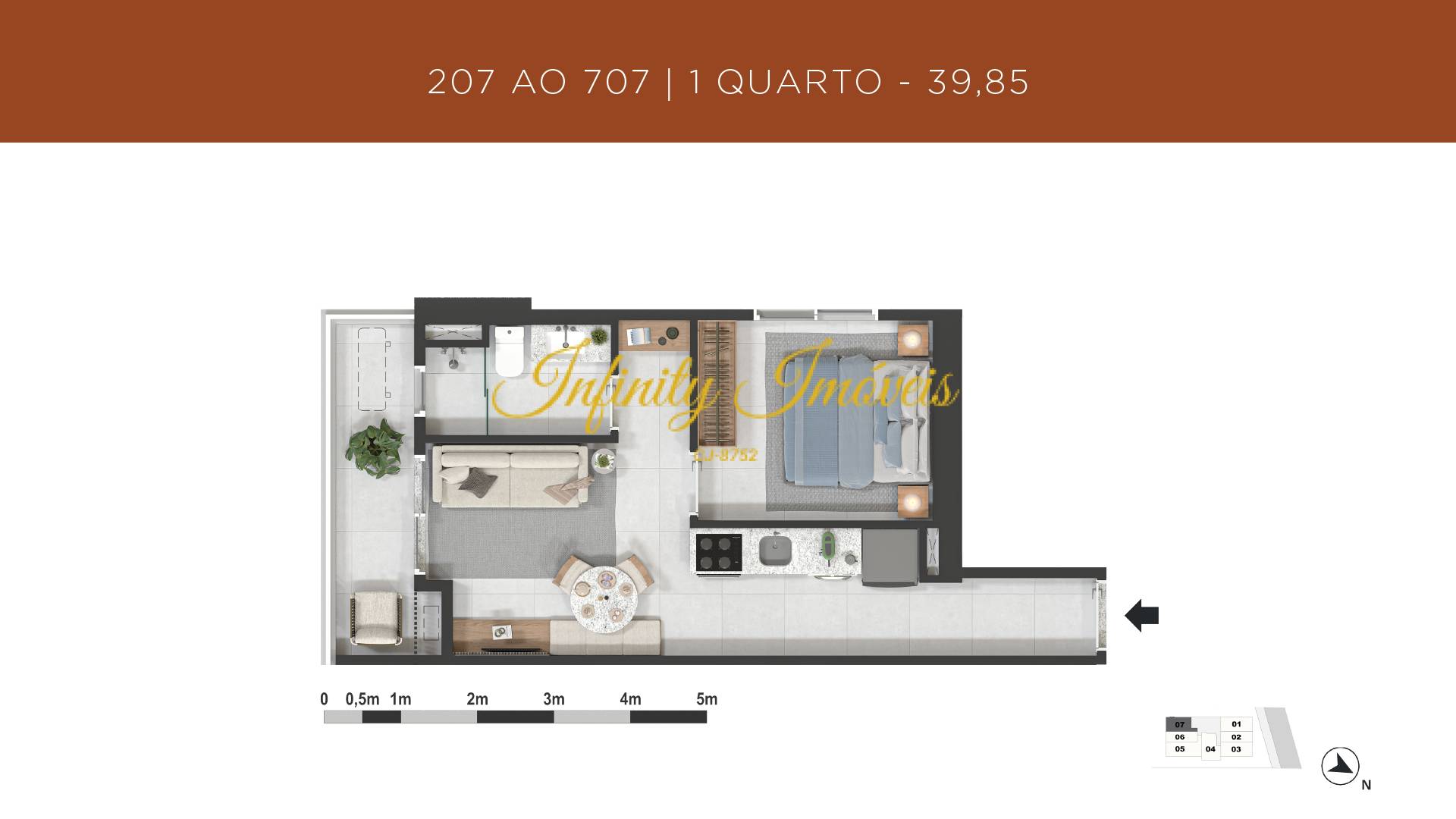 Cobertura, 1 quarto, 56 m² - Foto 24